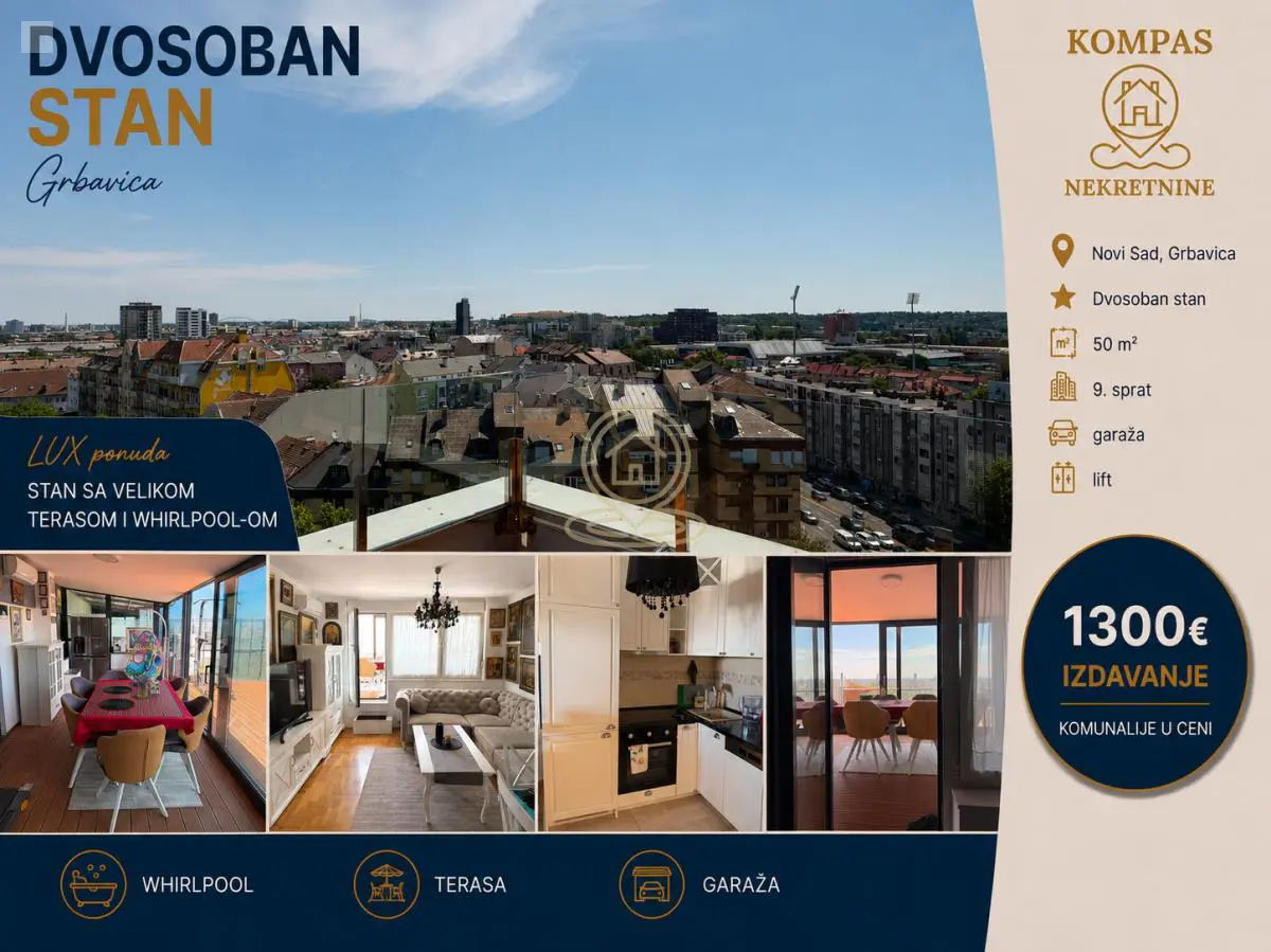 Novi Sad Grbavica  novogradnja Dvosoban stanovi 1100 evra 