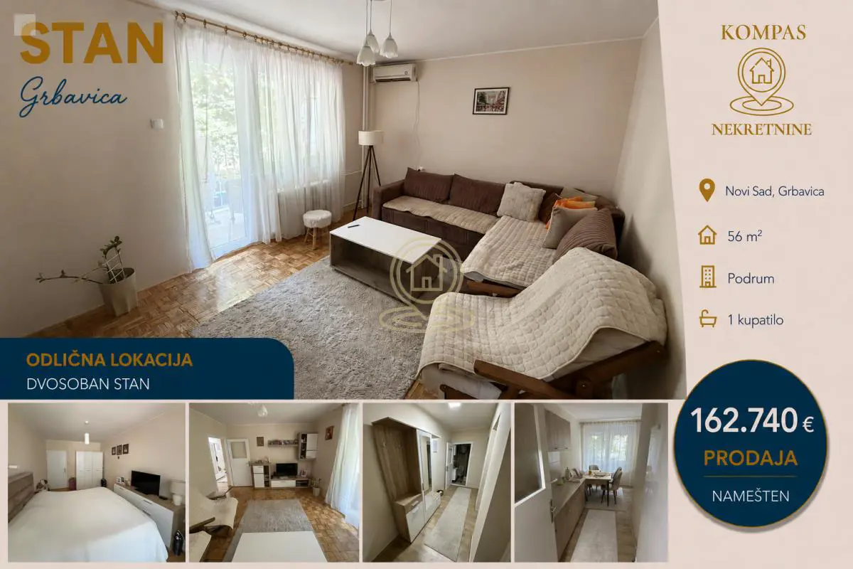 Novi Sad Grbavica  uknjizeni Dvosoban stanovi 162740 evra 