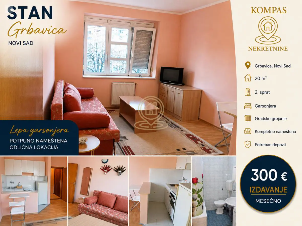 stanovi Novi Sad Jednosoban 