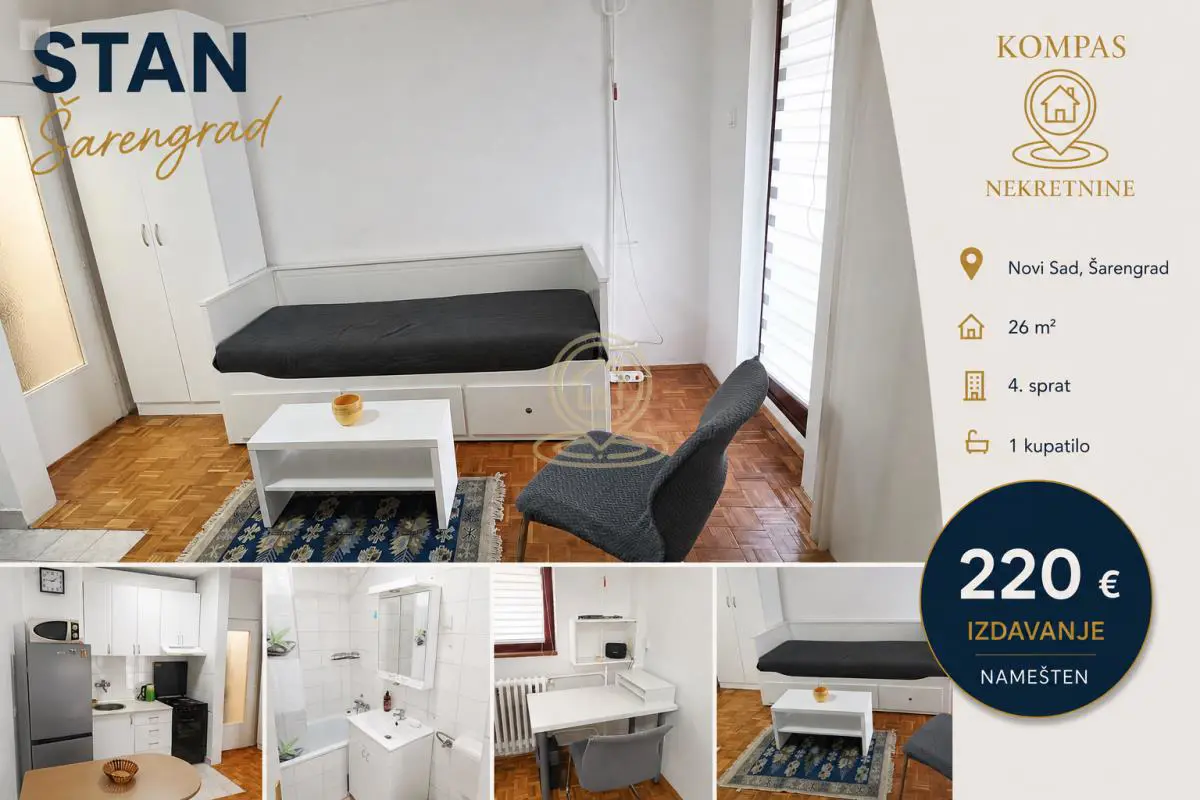 Garsonjera stanovi Novo Naselje - 220 evra 