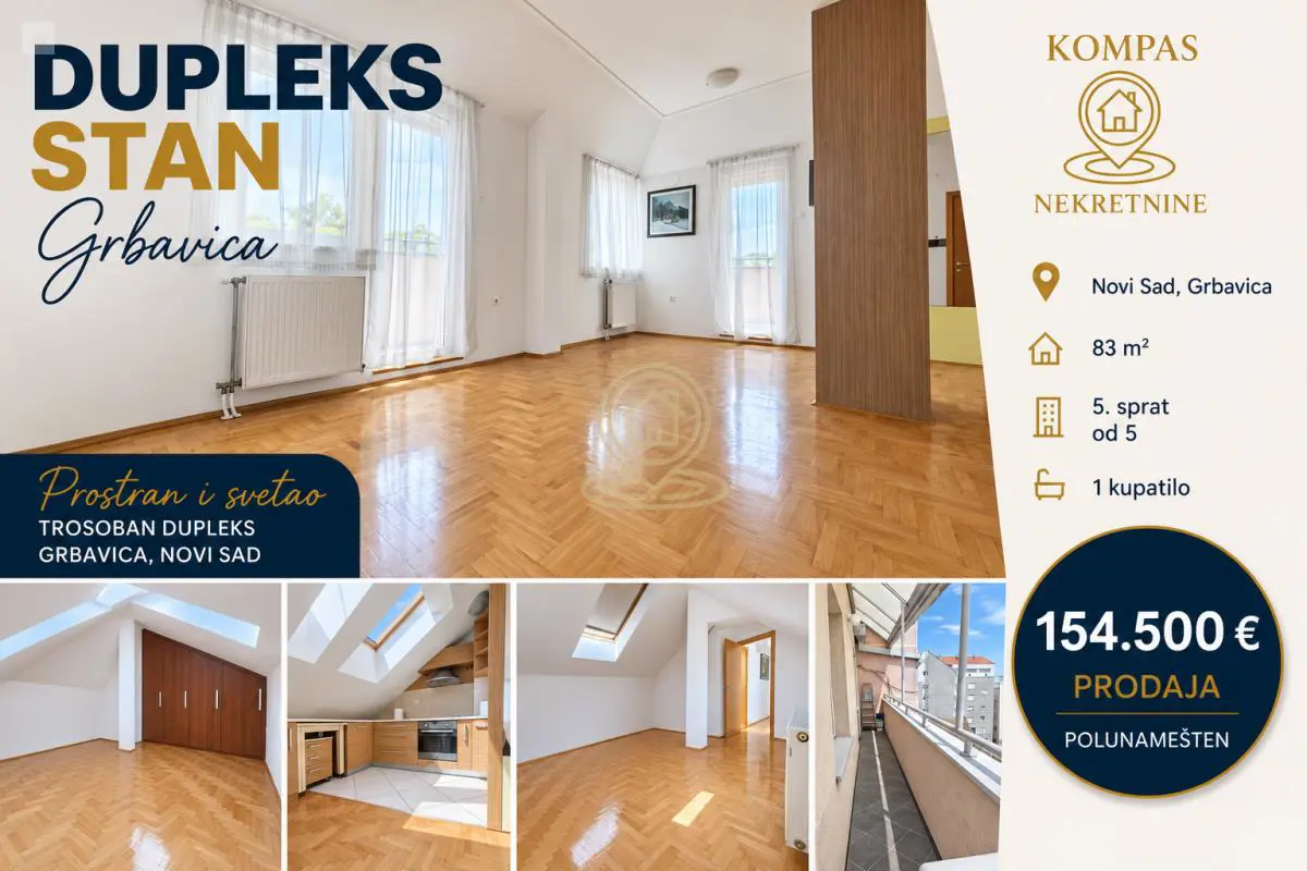  uknjizeni Trosoban stanovi Grbavica - 154500 evra 