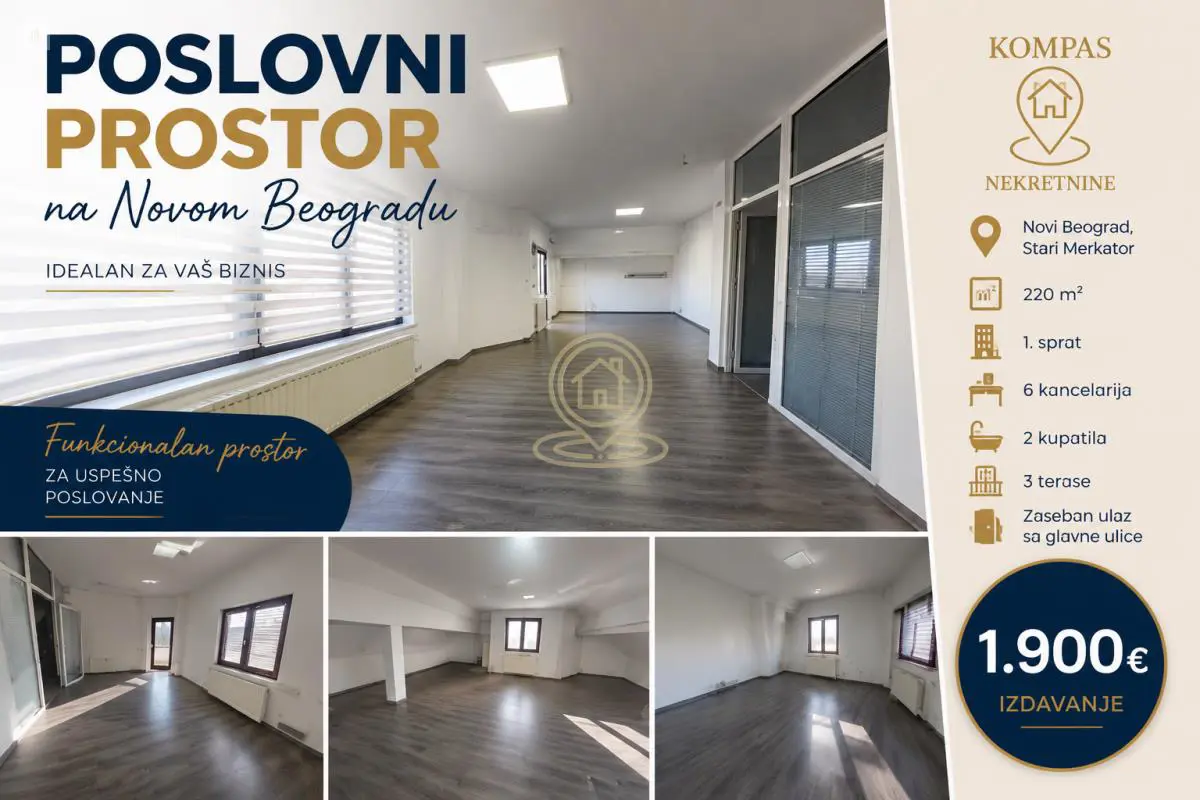 poslovni prostor Novi Beograd Hotel Yu i Stari merkator 1900 evra 
