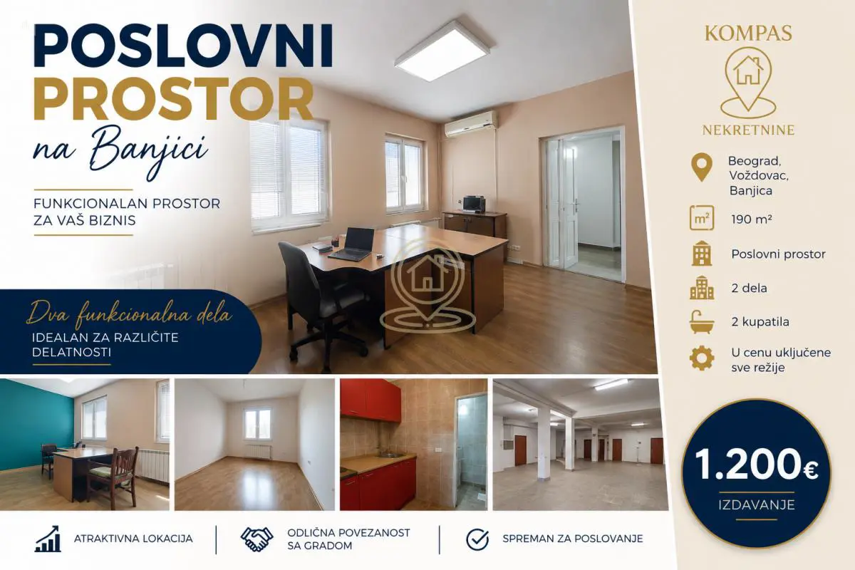 poslovni prostor Voždovac Banjica I II 1200 evra 