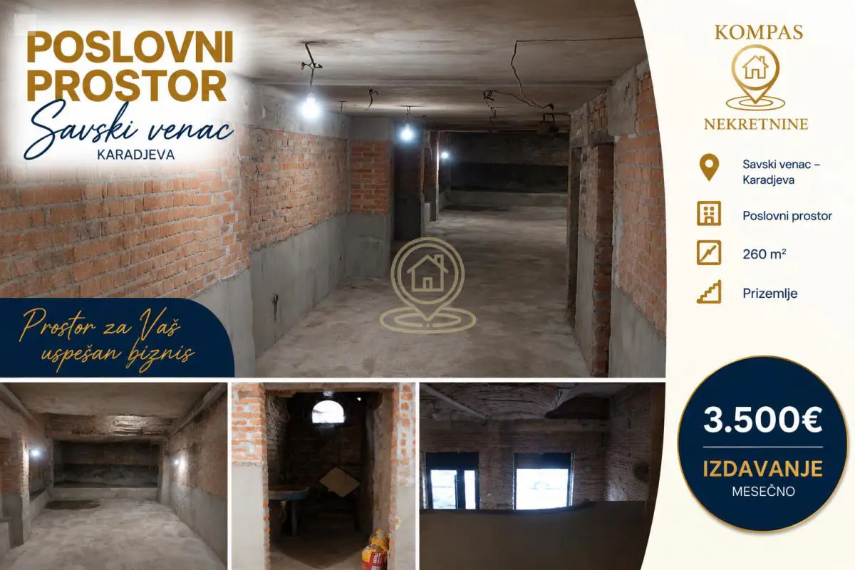 poslovni prostor Savski Venac - 3500 evra 