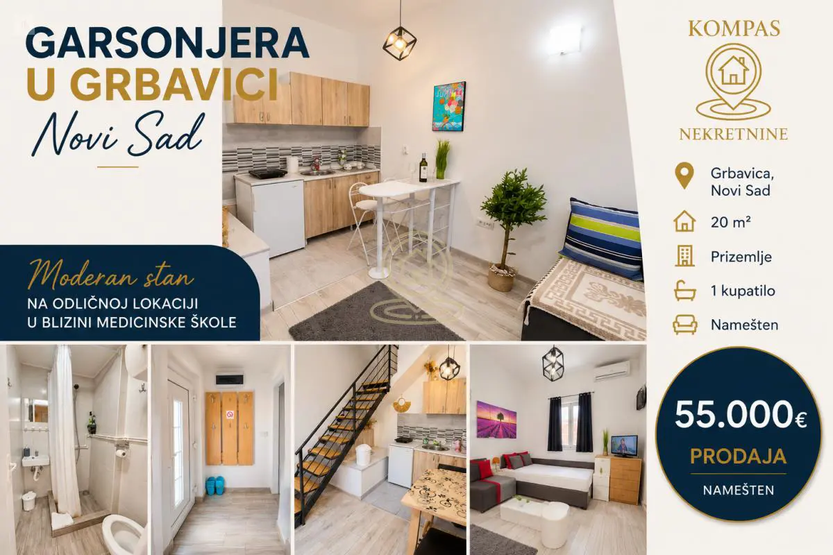  uknjizeni  novogradnja Garsonjera stanovi Grbavica - 55000 evra 