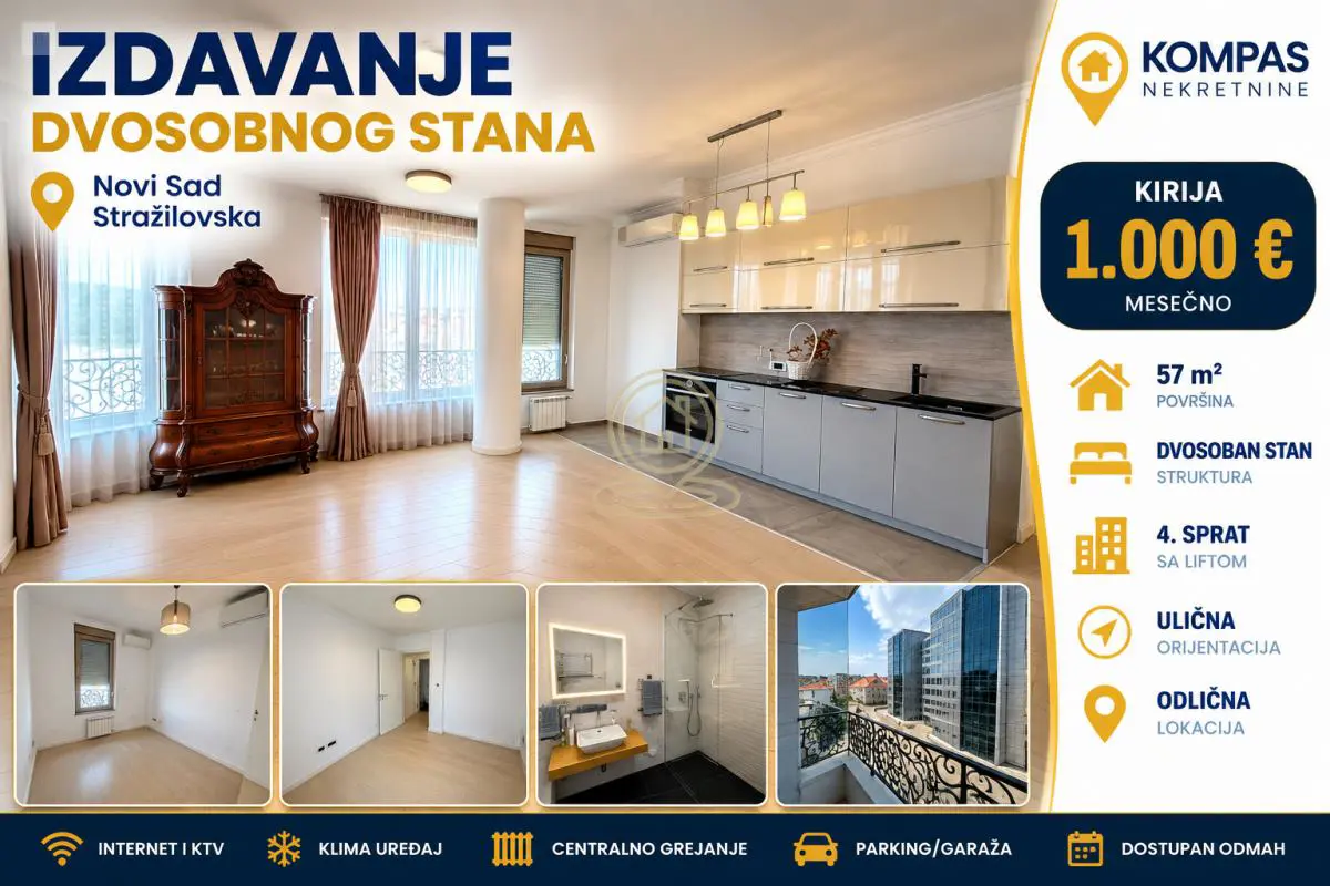 Novi Sad Stari Grad Dvoiposoban stanovi 1000 evra 