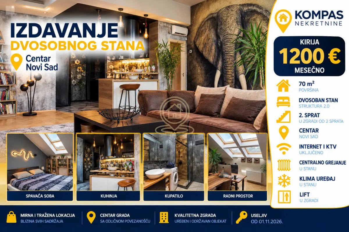  novogradnja Dvosoban stanovi Centar - 1200 evra 