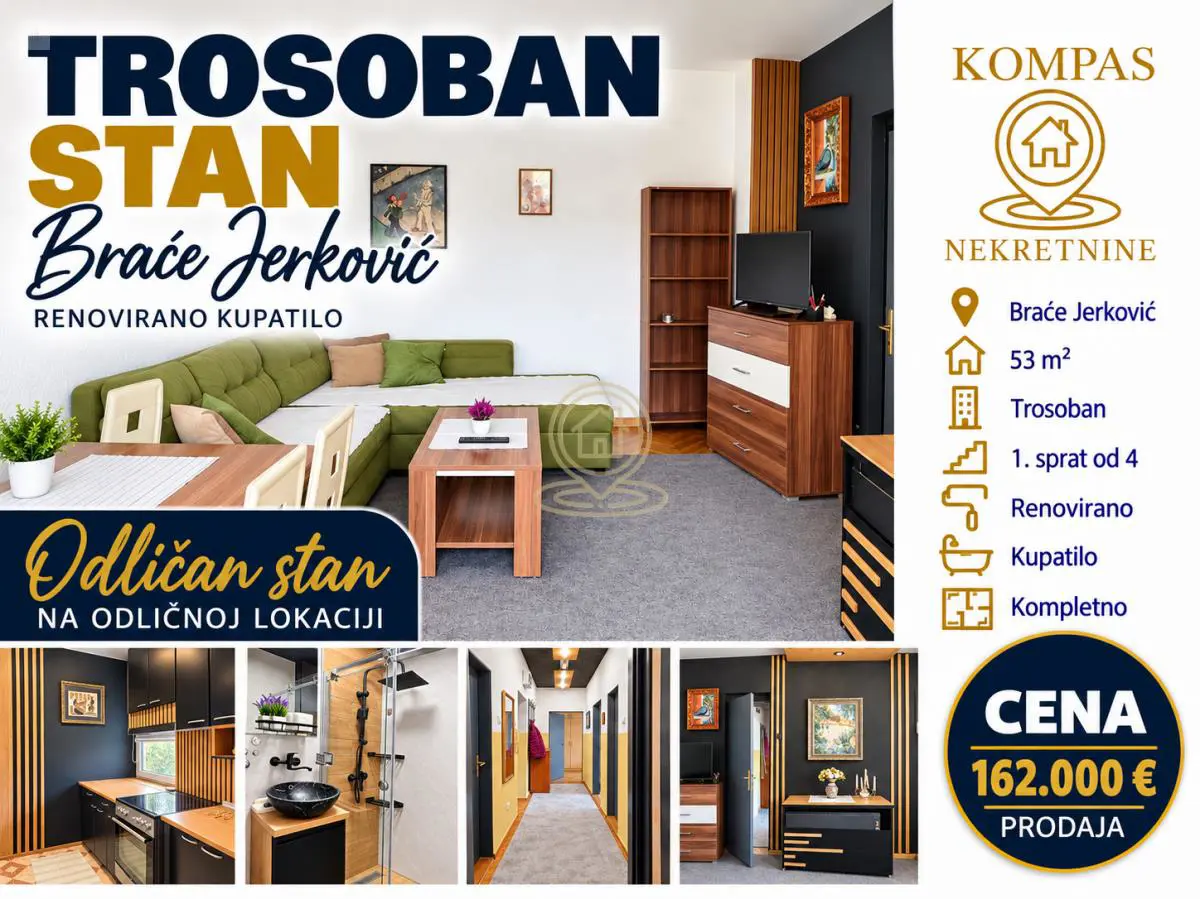 stanovi Beograd Braće Jerković Trosoban 