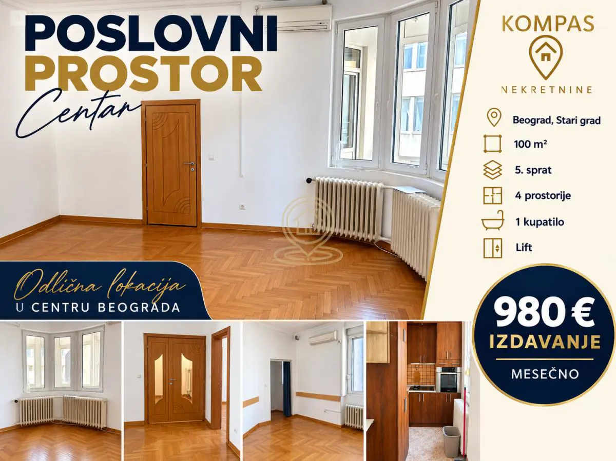 Beograd Stari Grad poslovni prostor 980 evra 