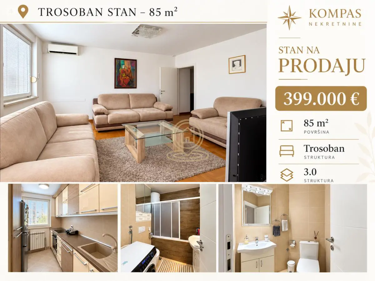 stanovi Beograd Blok 29 Trosoban 