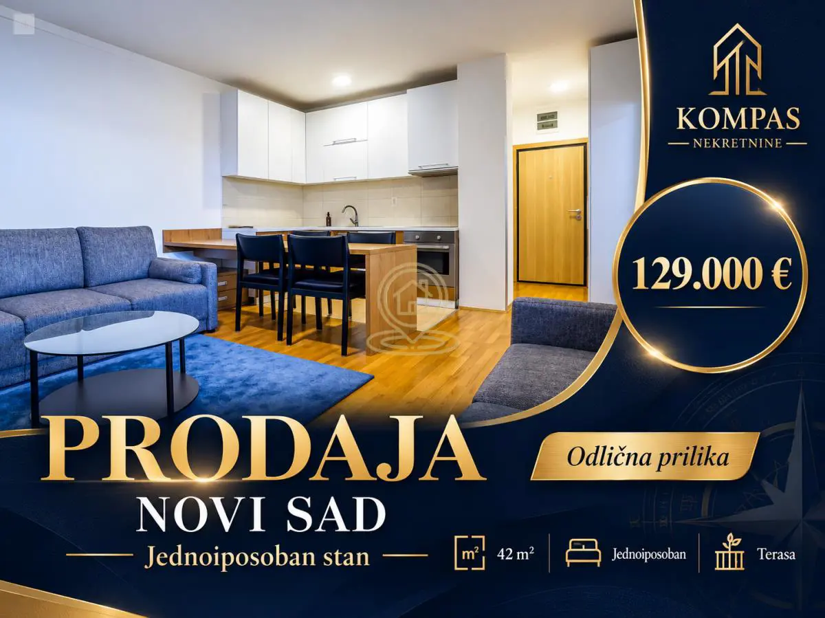 Jednoiposoban stanovi Detelinara - 129000 evra 