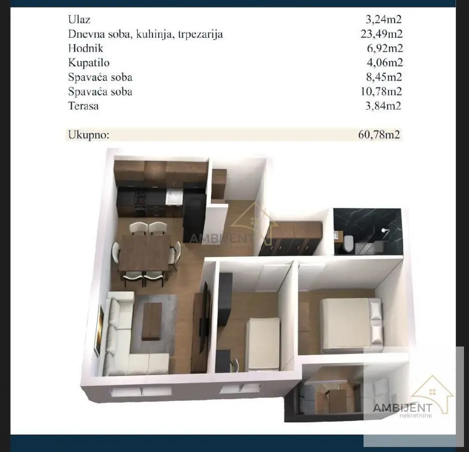  novogradnja Dvoiposoban stanovi Zemun Batajnica 85092 evra 