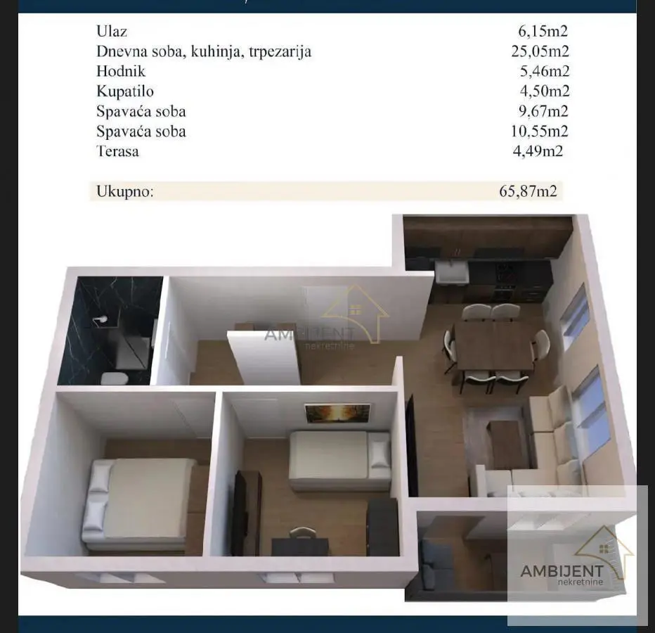  novogradnja Trosoban stanovi Zemun Batajnica 92218 evra 