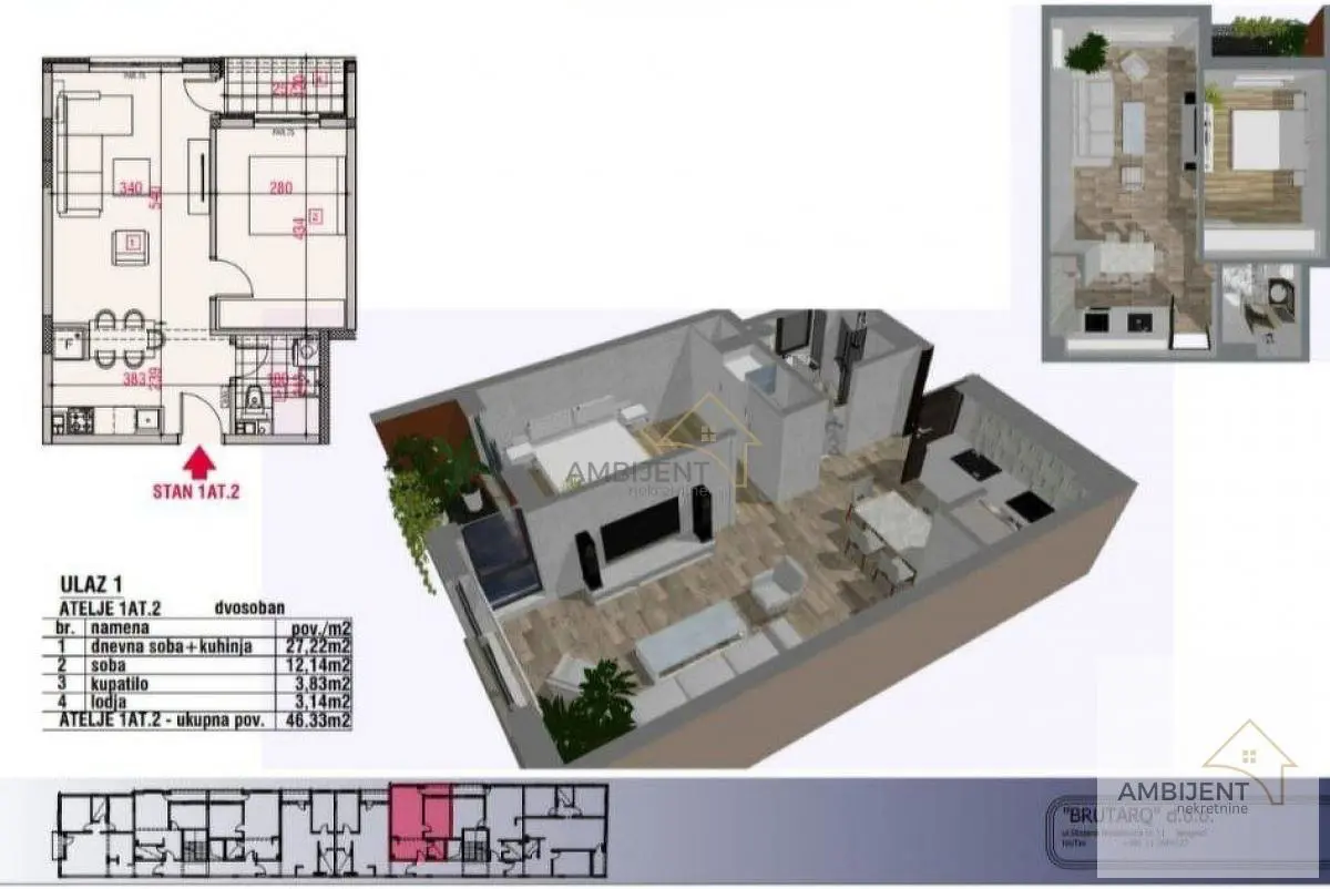 Beograd Zemun Jednoiposoban stanovi 77200 evra 