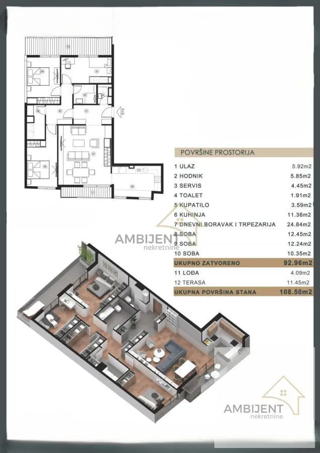 Četvorosoban stanovi Vračar - 496800 evra 