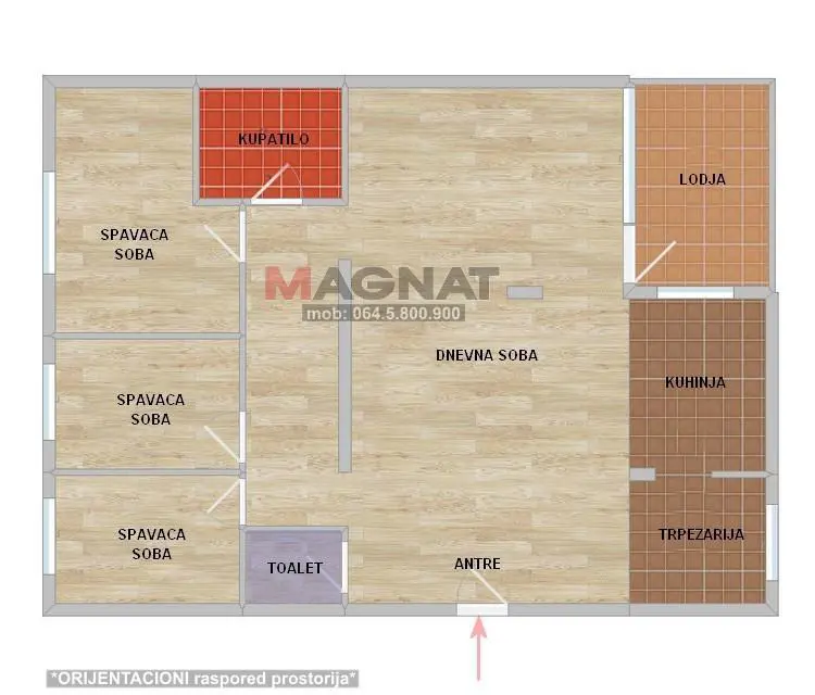 stanovi Beograd Vinogradski Venac Troiposoban 