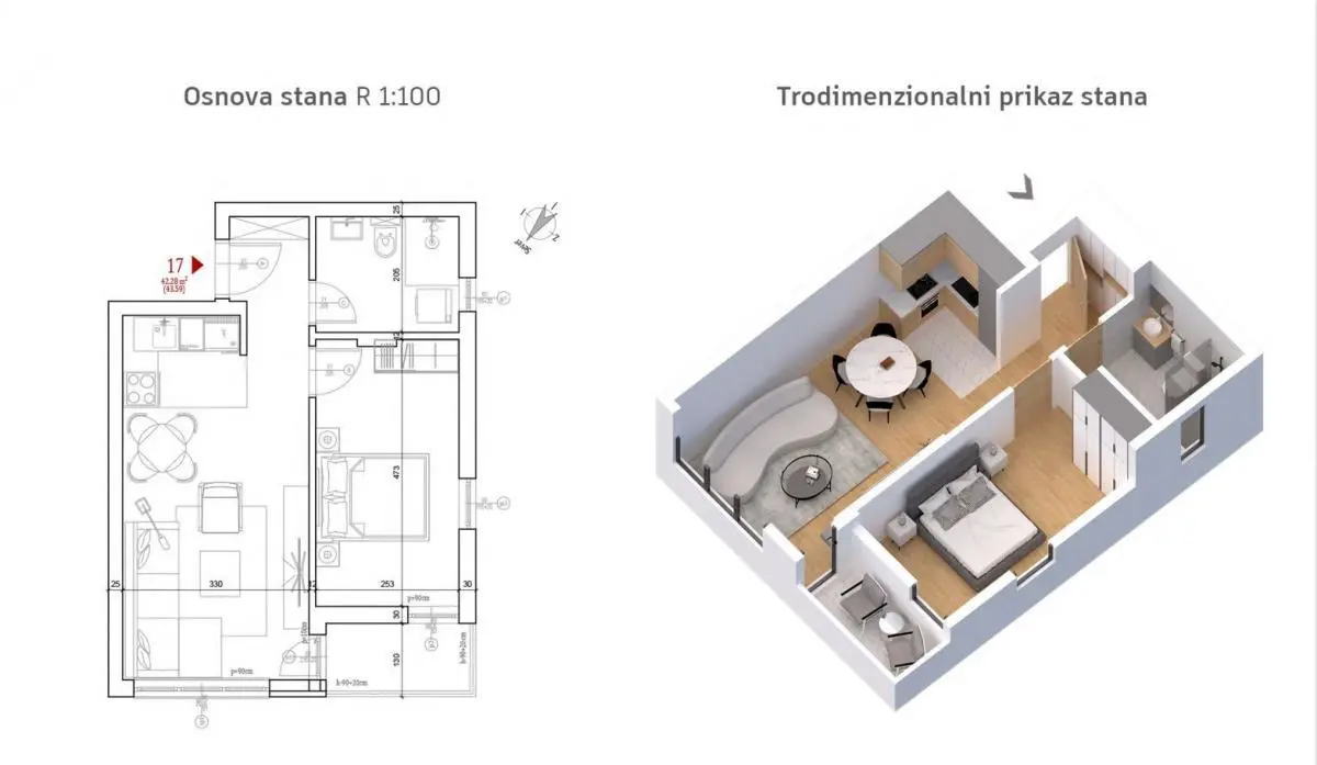  novogradnja Dvosoban stanovi Petrovaradin - 102340 evra 