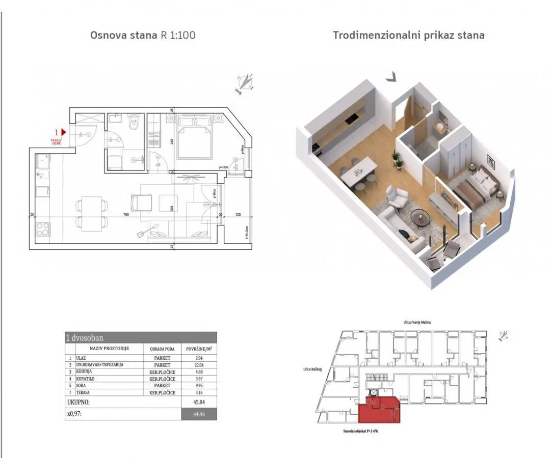  novogradnja Dvosoban stanovi Petrovaradin - 112195 evra 