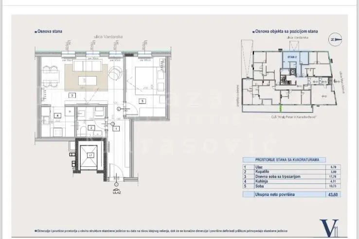 Beograd Vračar Dvosoban stanovi 170000 evra 