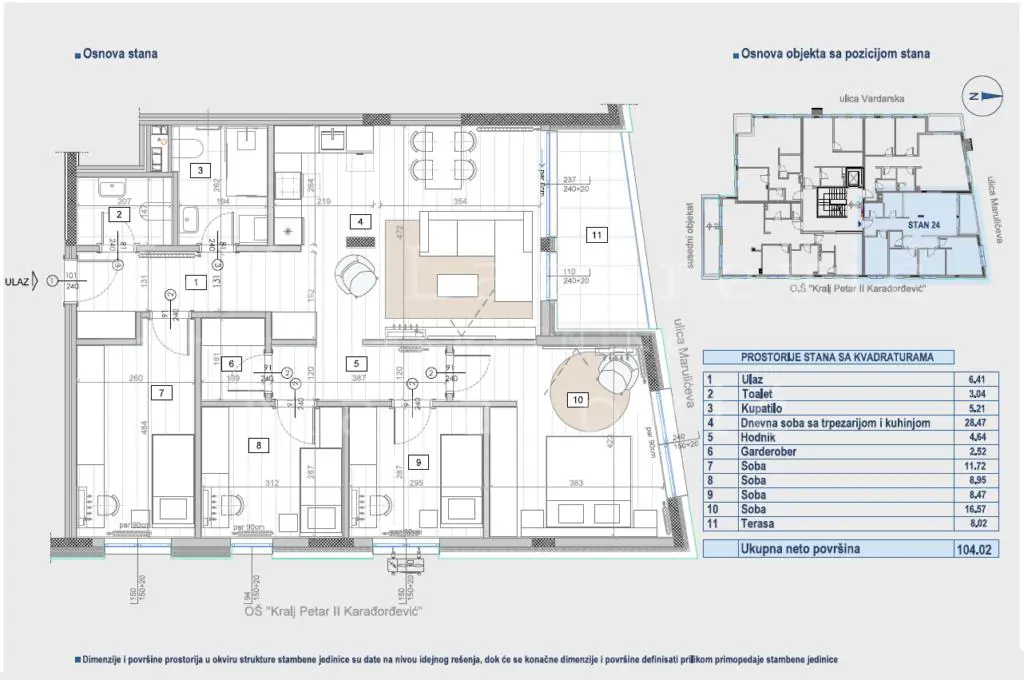 stanovi Beograd Vardarska Troiposoban 