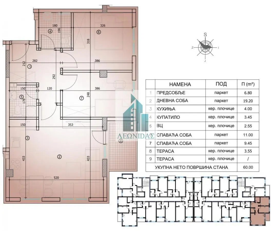  novogradnja Dvoiposoban stanovi Pantelej - 108000 evra 