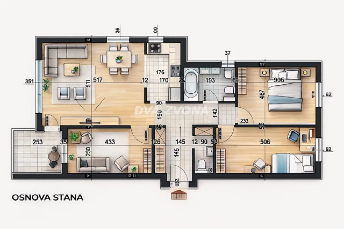 Novi Sad Telep  uknjizeni Četvorosoban stanovi 187200 evra 