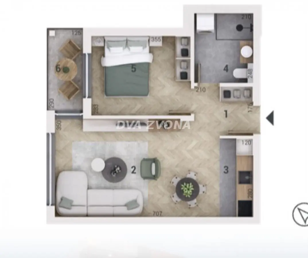 stanovi Novi Sad  uknjizeni Dvosoban 