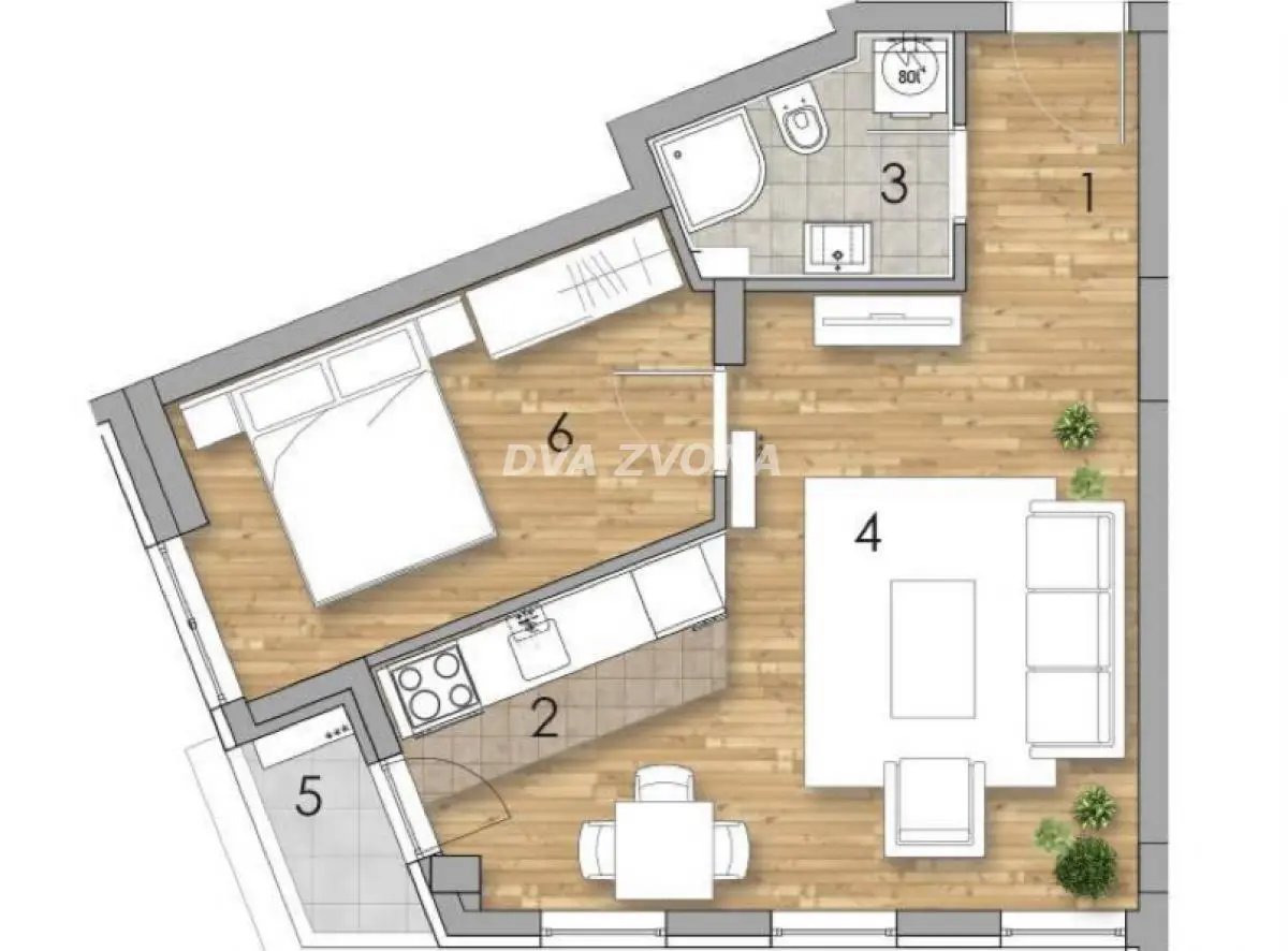  uknjizeni Dvosoban stanovi Podbara - 132870 evra 