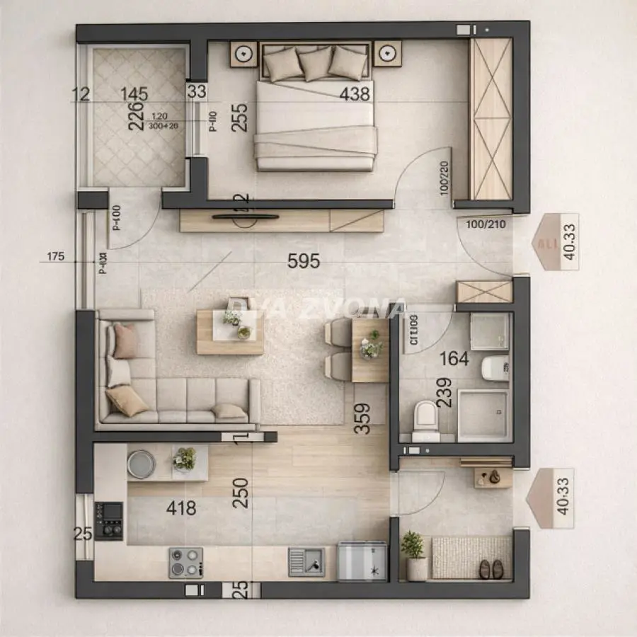 Novi Sad Telep  uknjizeni Dvosoban stanovi 112440 evra 