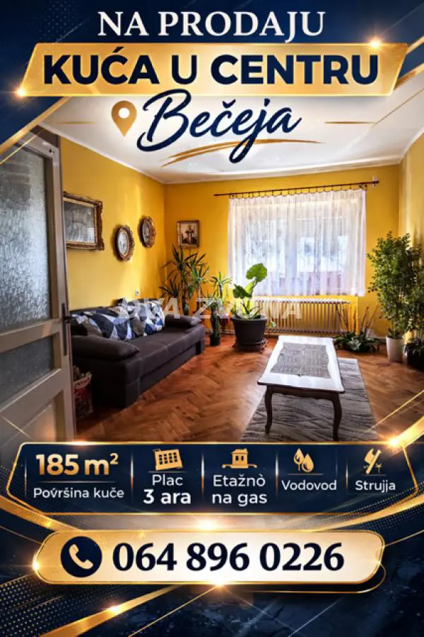 Bečej Centar  uknjizeni kuće 113300 evra 