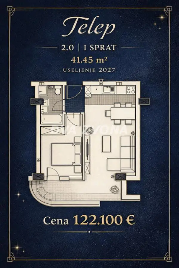 Novi Sad Telep  uknjizeni Dvosoban stanovi 122100 evra 