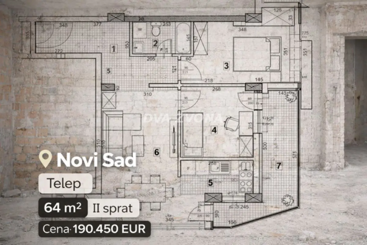 stanovi Novi Sad  uknjizeni Trosoban 