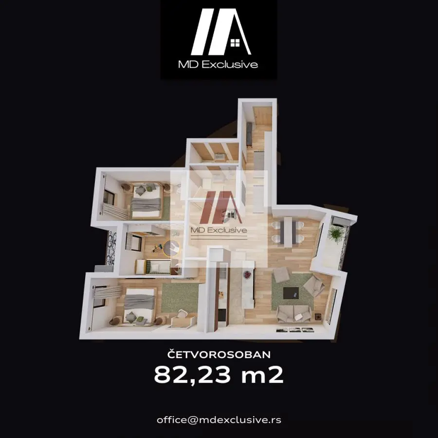  novogradnja Četvorosoban stanovi Voždovac - 254913 evra 
