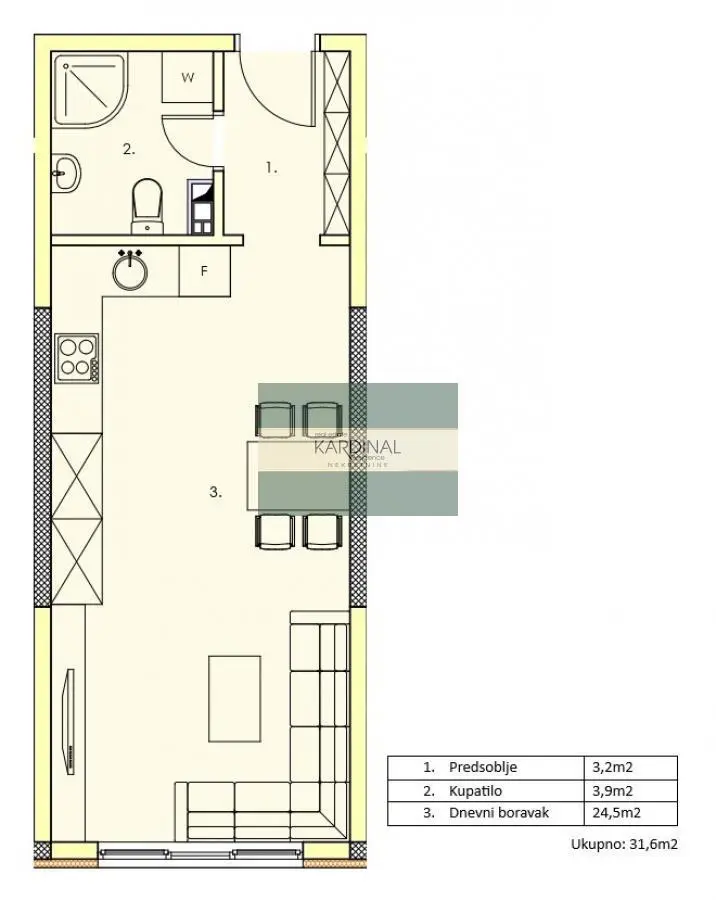 stanovi Jagodina  novogradnja Garsonjera 