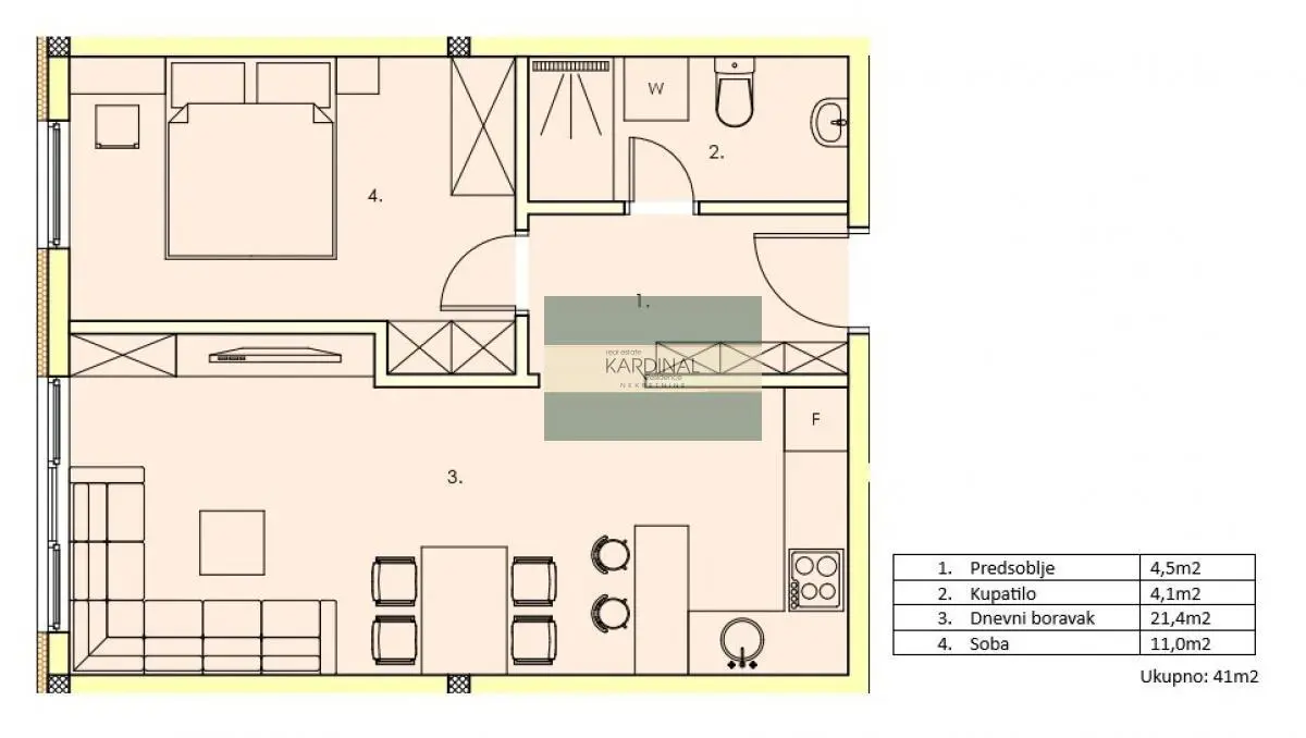  novogradnja Jednosoban stanovi Širi centar - 55350 evra 