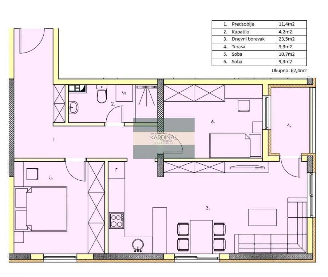Jagodina Širi centar  novogradnja Dvosoban stanovi 84240 evra 