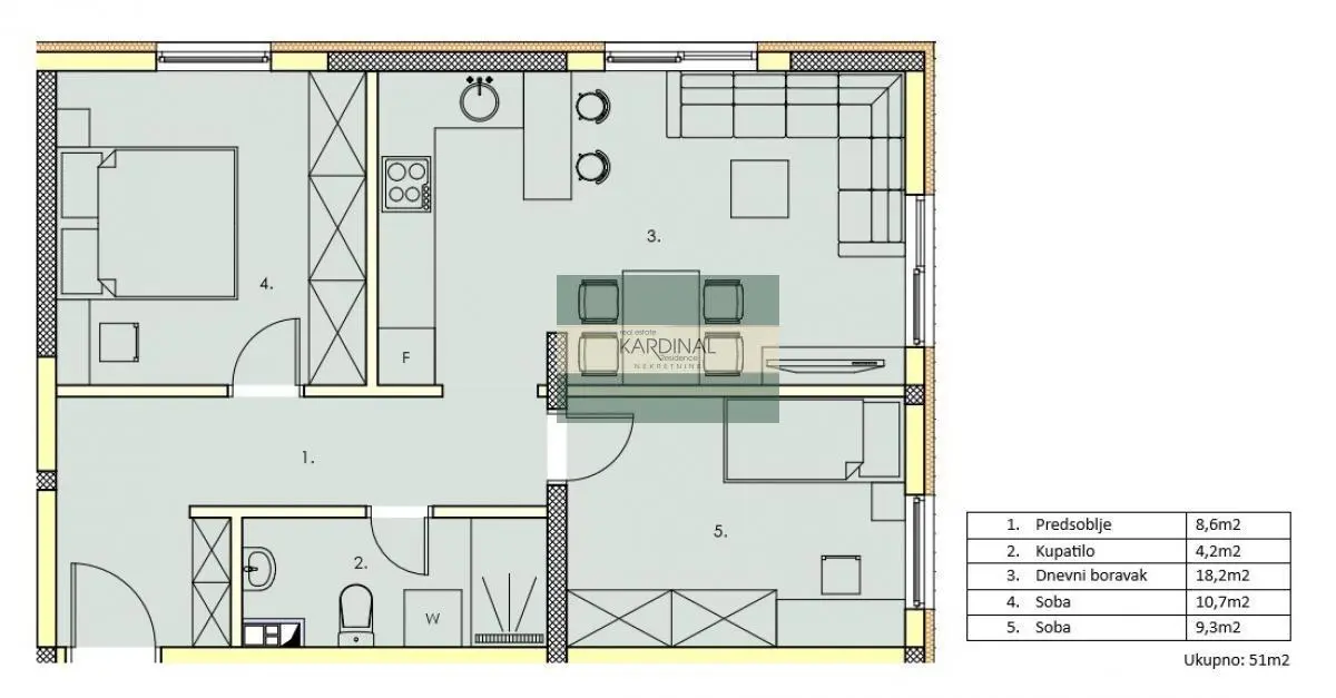  novogradnja Dvosoban stanovi Širi centar - 68850 evra 