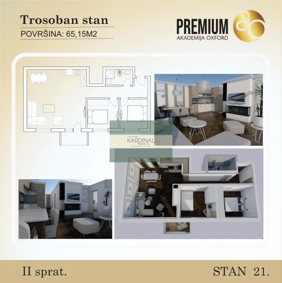  novogradnja Trosoban stanovi Akva Park - 107500 evra 