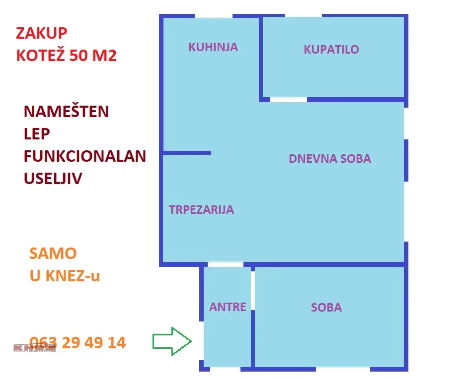  uknjizeni Dvosoban stanovi Palilula Kotež 380 evra 