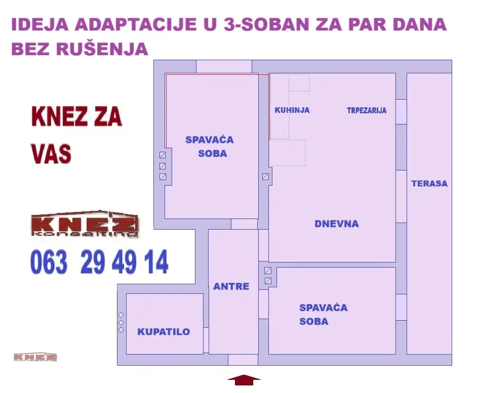 uknjizeni  novogradnja Dvosoban stanovi Palilula Kotež 104900 evra 