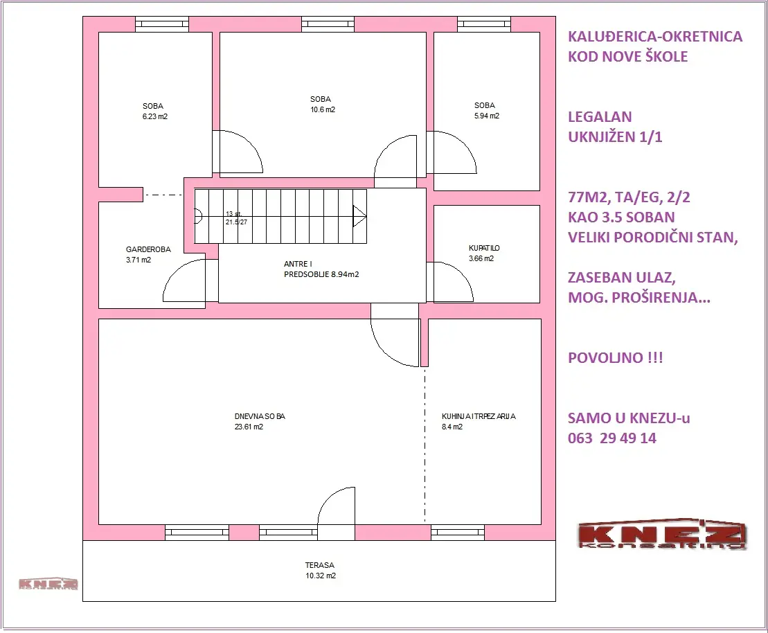  uknjizeni Trosoban stanovi Grocka Kaluđerica 84700 evra 