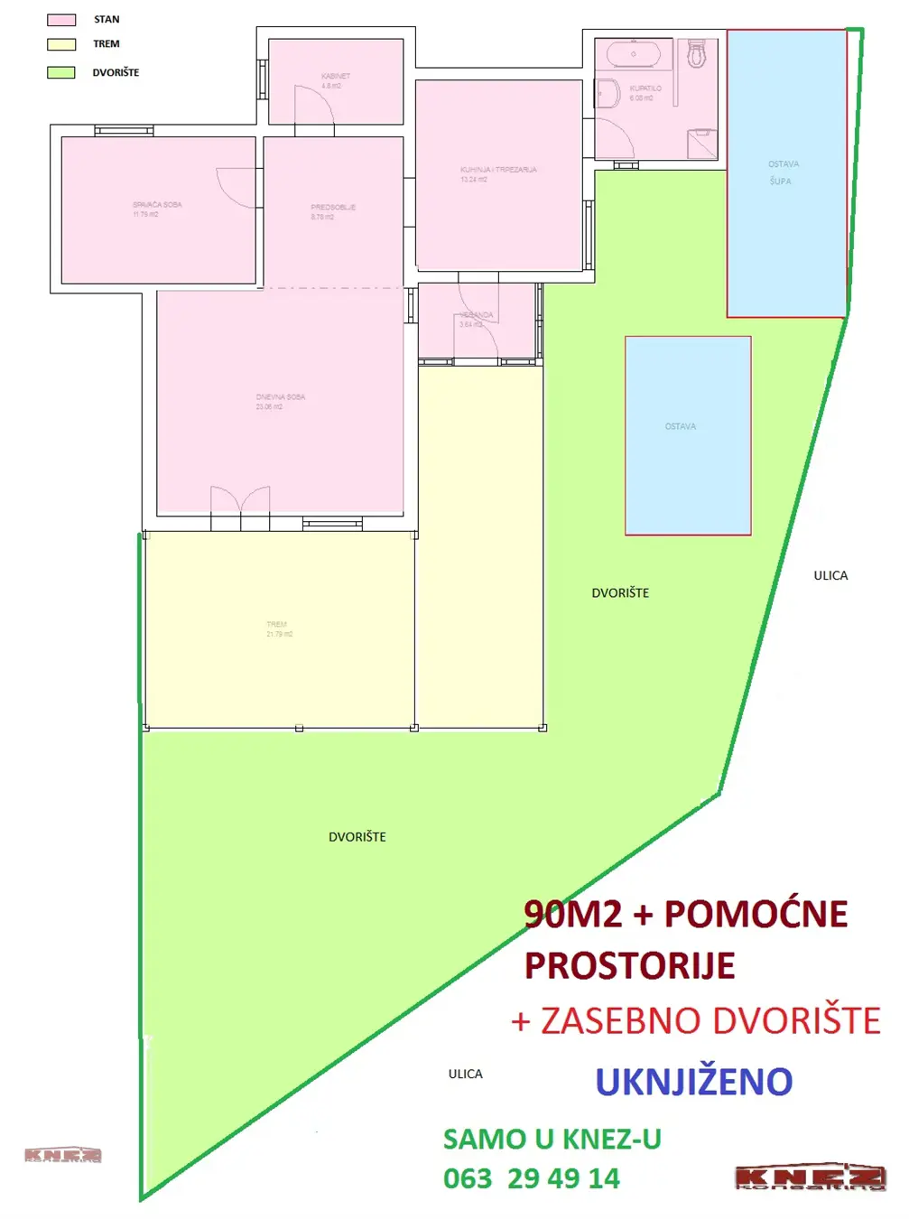  uknjizeni Dvoiposoban stanovi Palilula Krnjača 94900 evra 