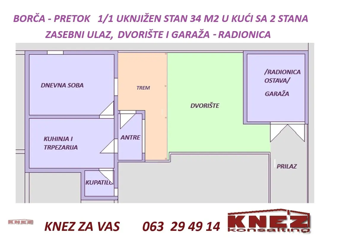  uknjizeni Jednosoban stanovi Palilula Borča 66000 evra 