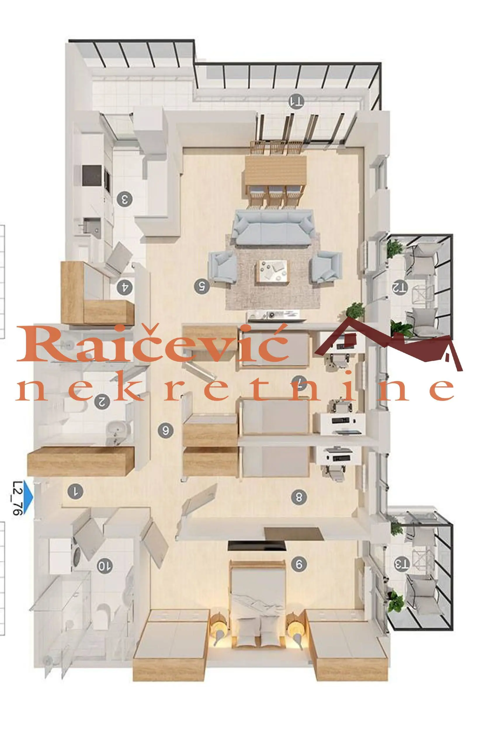 Beograd Zemun  novogradnja Troiposoban stanovi 355000 evra 