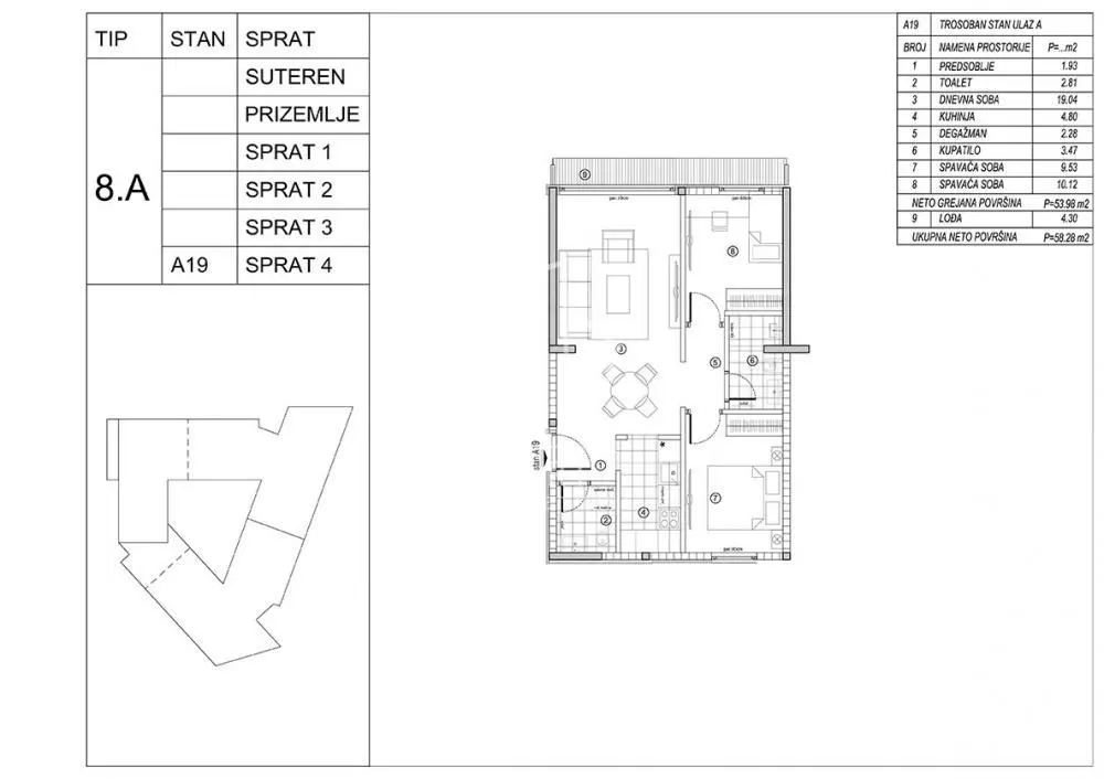 Beograd Voždovac Trosoban stanovi 166039 evra 